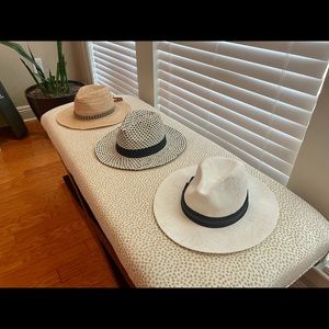 Set of 3 Summer Hats! L to R: San Diego Hat Co.,Loft, Vince Camuto.